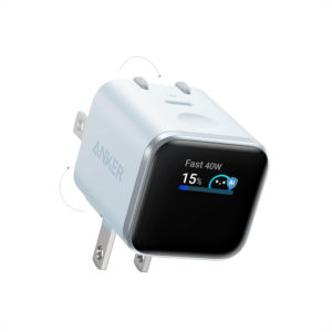 1 Cargador Anker 45w Pantalla Inteligente Nano GaN - Azul