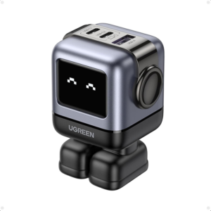 Cargador UGREEN Uno 65W GaN de 3 Puertos con Pantalla