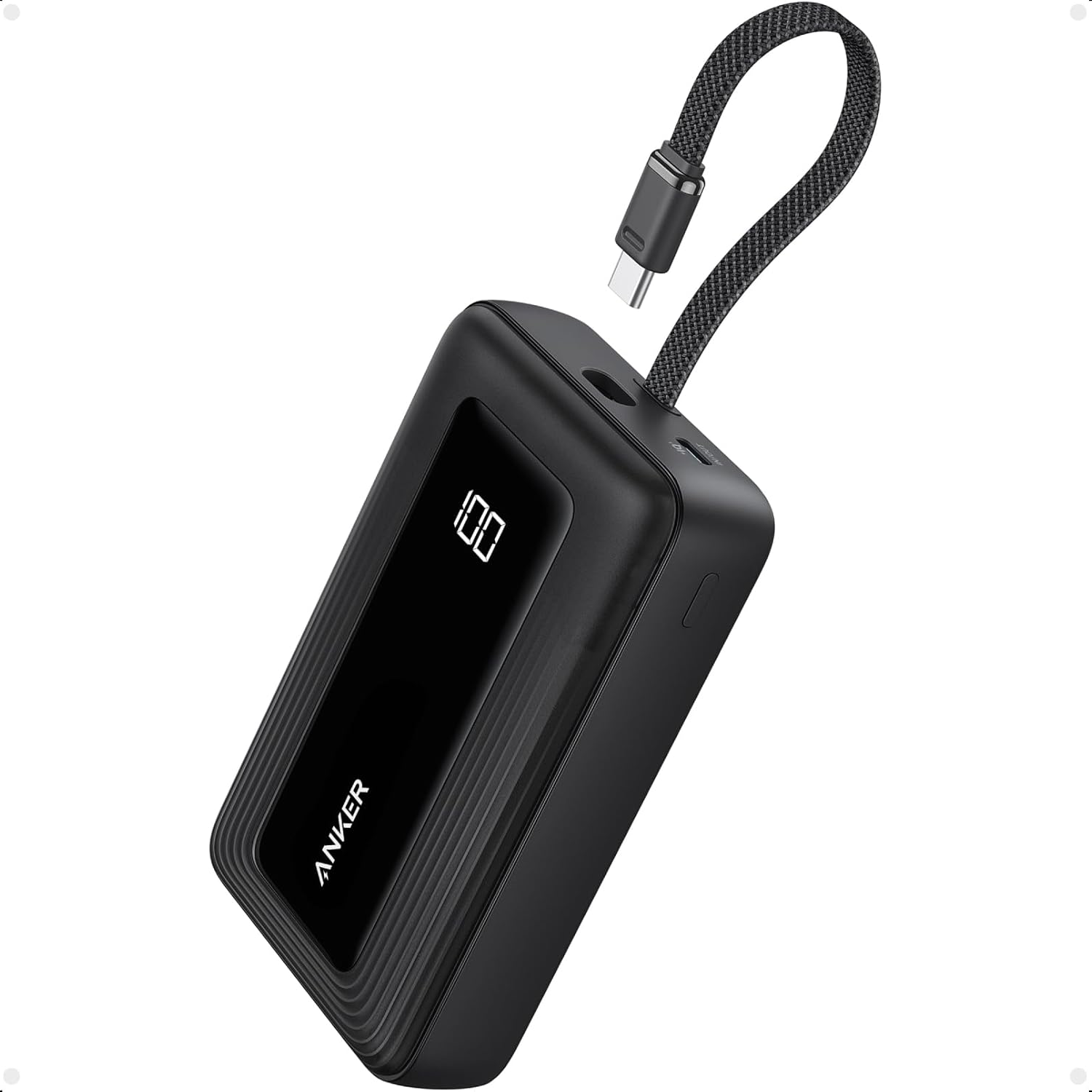 Power Bank Anker Zolo 20.000mAh 30W con Cable USB-C Incorporado